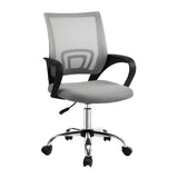 Vector Adaptive Task Chair in Gray — mid-back mesh ergonomic office seat with chrome base
