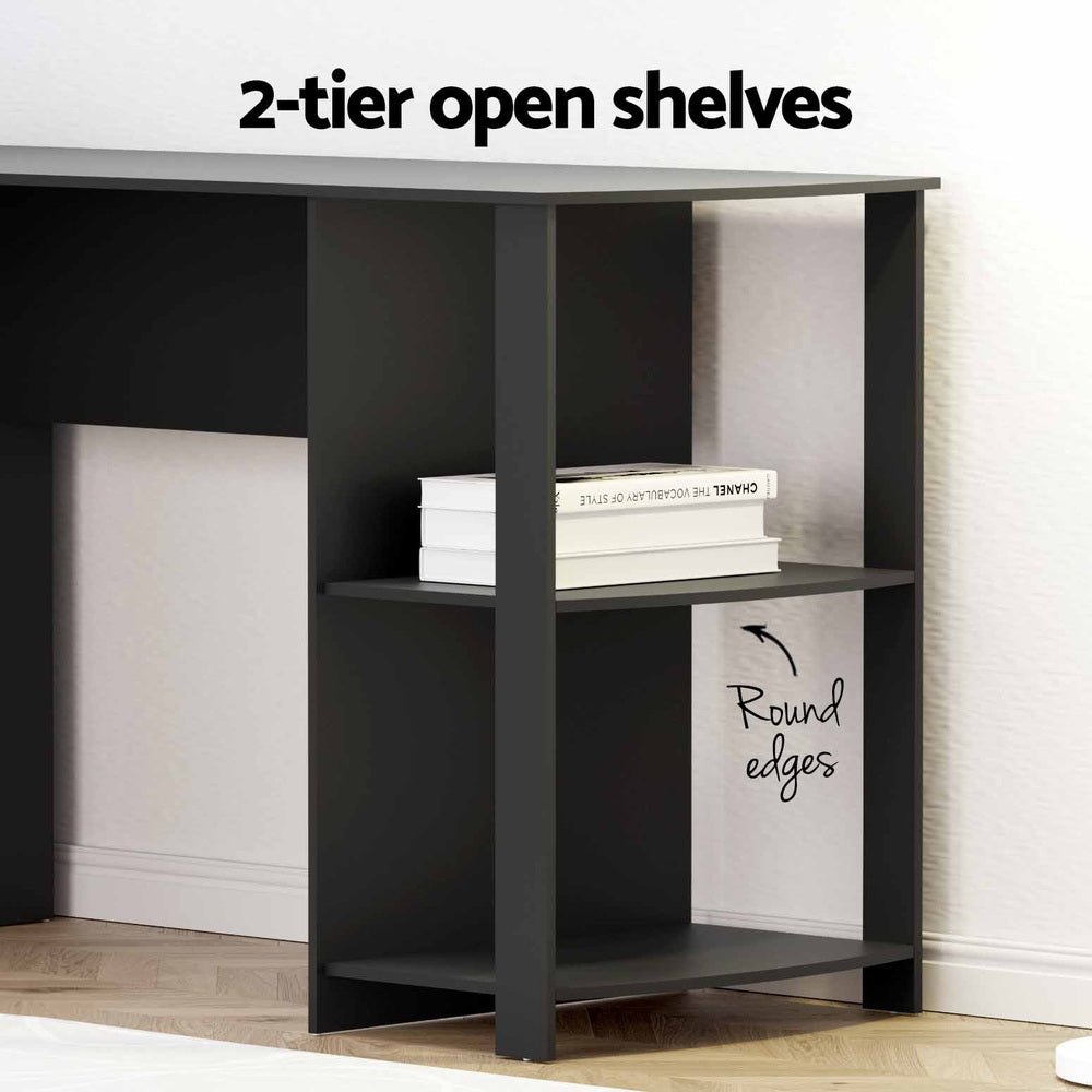 The Zenith Adaptive Corner Desk | Black L-Shaped Workstation