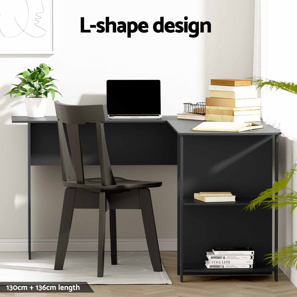 The Zenith Adaptive Corner Desk | Black L-Shaped Workstation