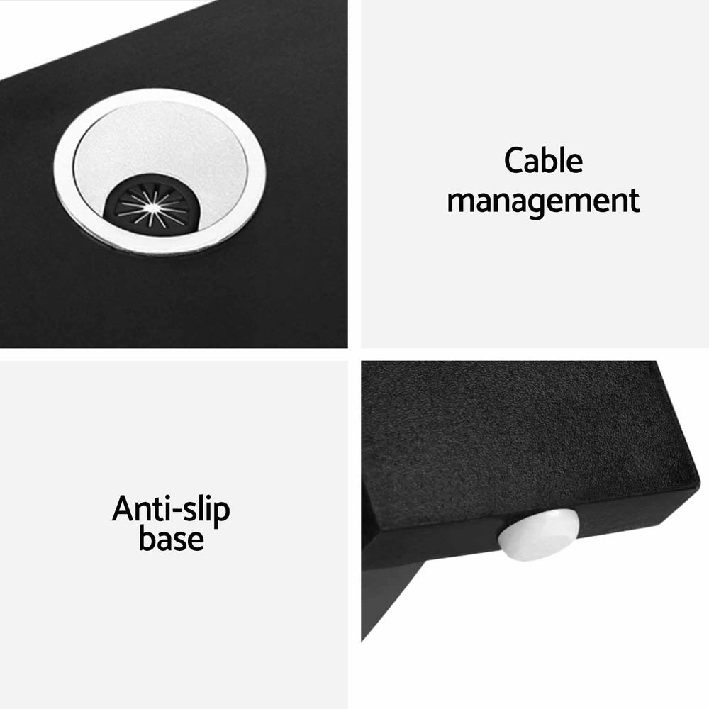 The Zenith Adaptive Corner Desk | Black L-Shaped Workstation