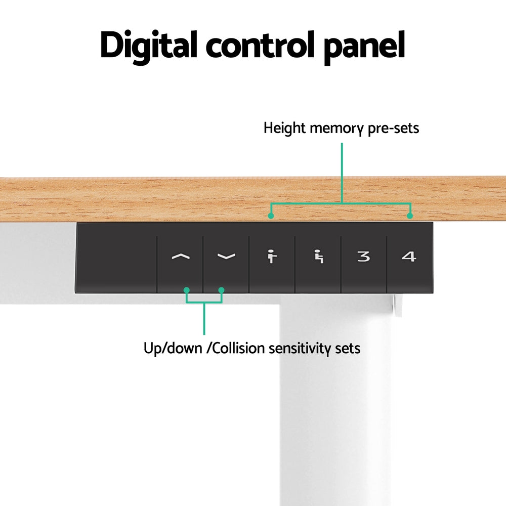 Crest Electric Standing Desk 120cm | White Legs Sit Stand Desk