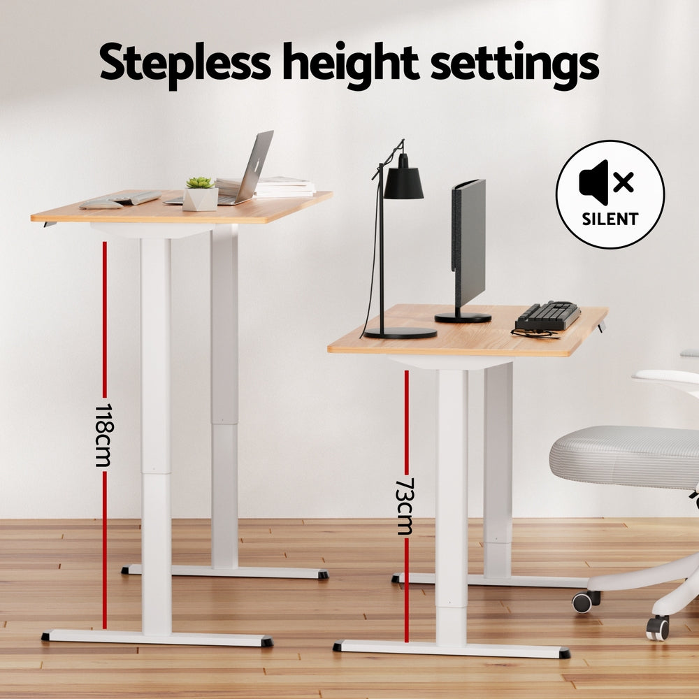 Crest Electric Standing Desk 120cm | White Legs Sit Stand Desk