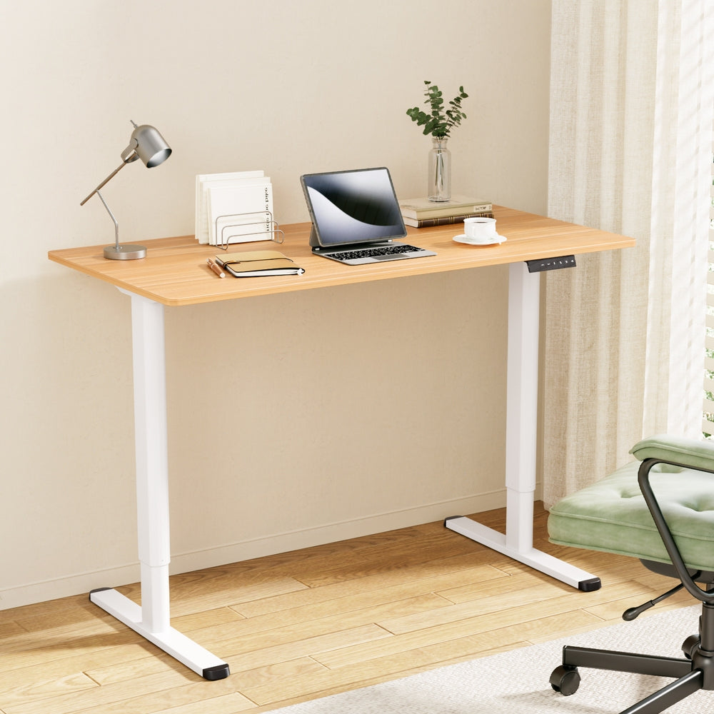 Crest Electric Standing Desk 120cm | White Legs Sit Stand Desk
