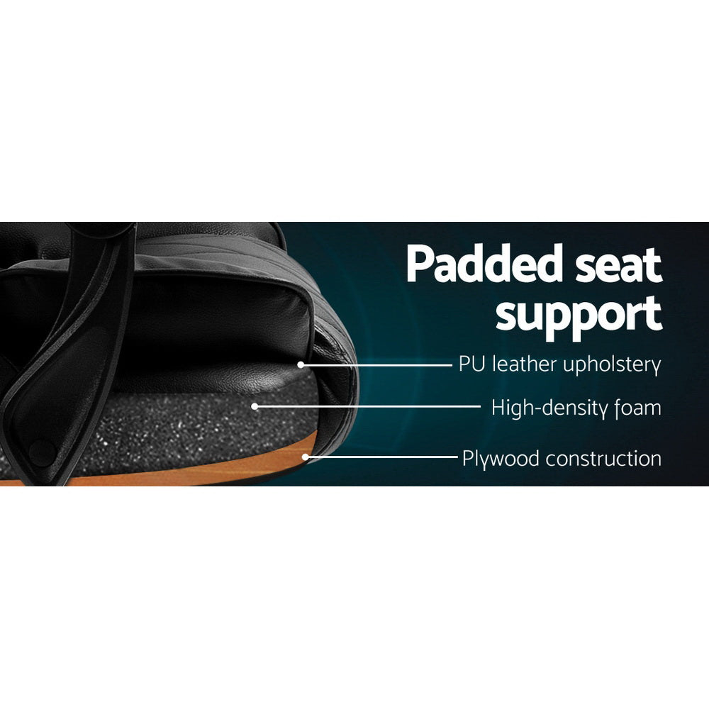The Summit Executive Recliner | Black Leather Office Chair with Footrest