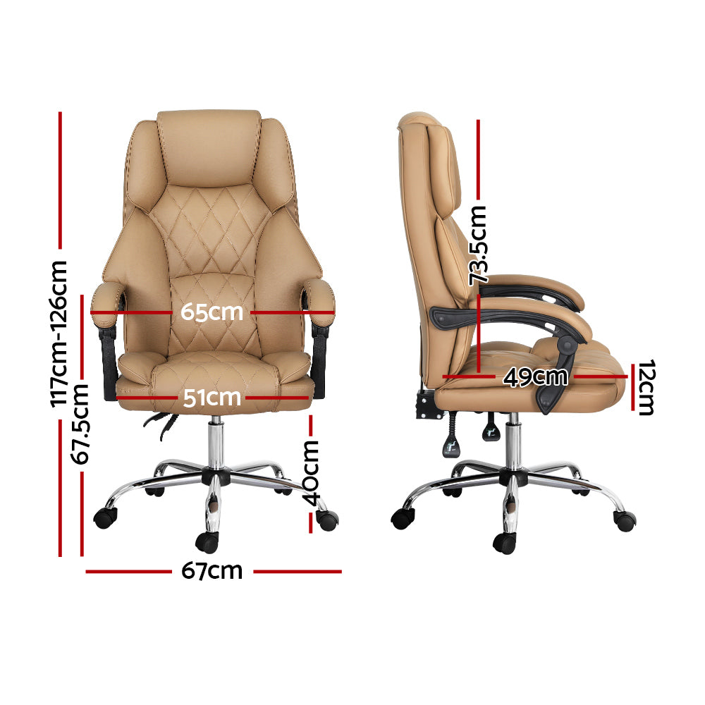 The Summit Executive Recliner | Espresso Leather Office Chair with Footrest
