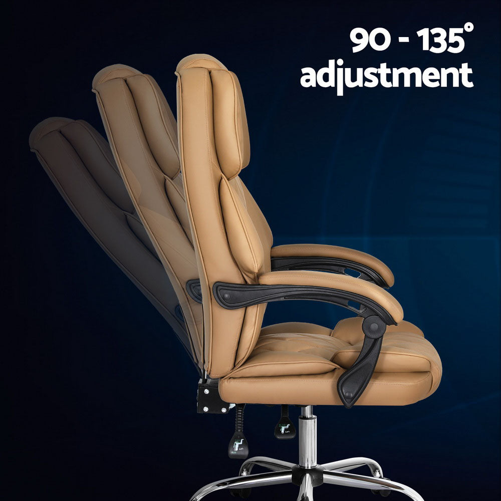 The Summit Executive Recliner | Espresso Leather Office Chair with Footrest