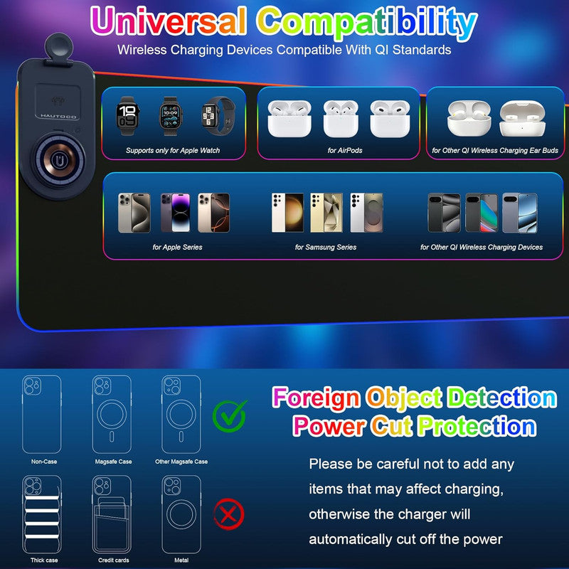 Aura Continuum RGB Desk Mat — Black