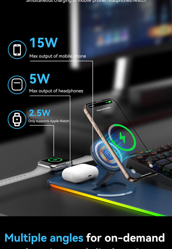 Aura Continuum RGB Desk Mat — Blue