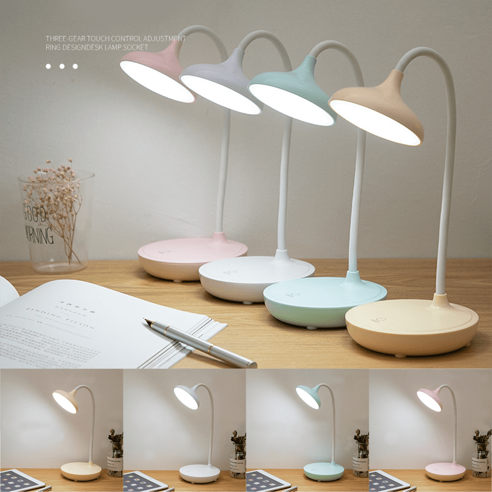 FlexiGlow White LED Desk Lamp - Touch Control & 360° Neck