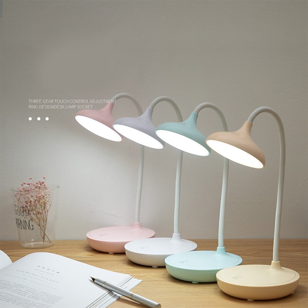 FlexiGlow White LED Desk Lamp - Touch Control & 360° Neck