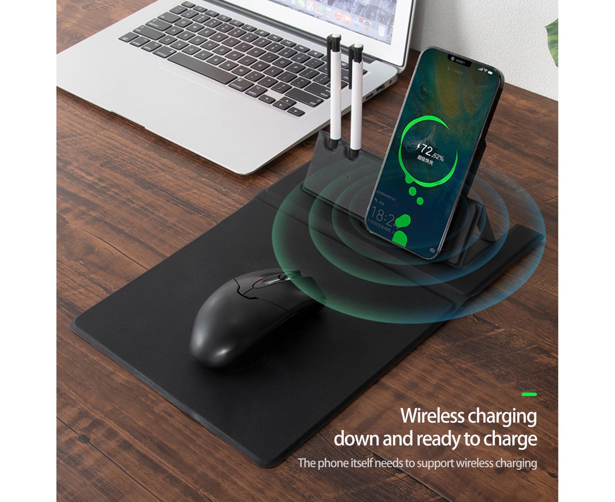 Aura Matrix | 15W Multi-Function Charging Desk Mat