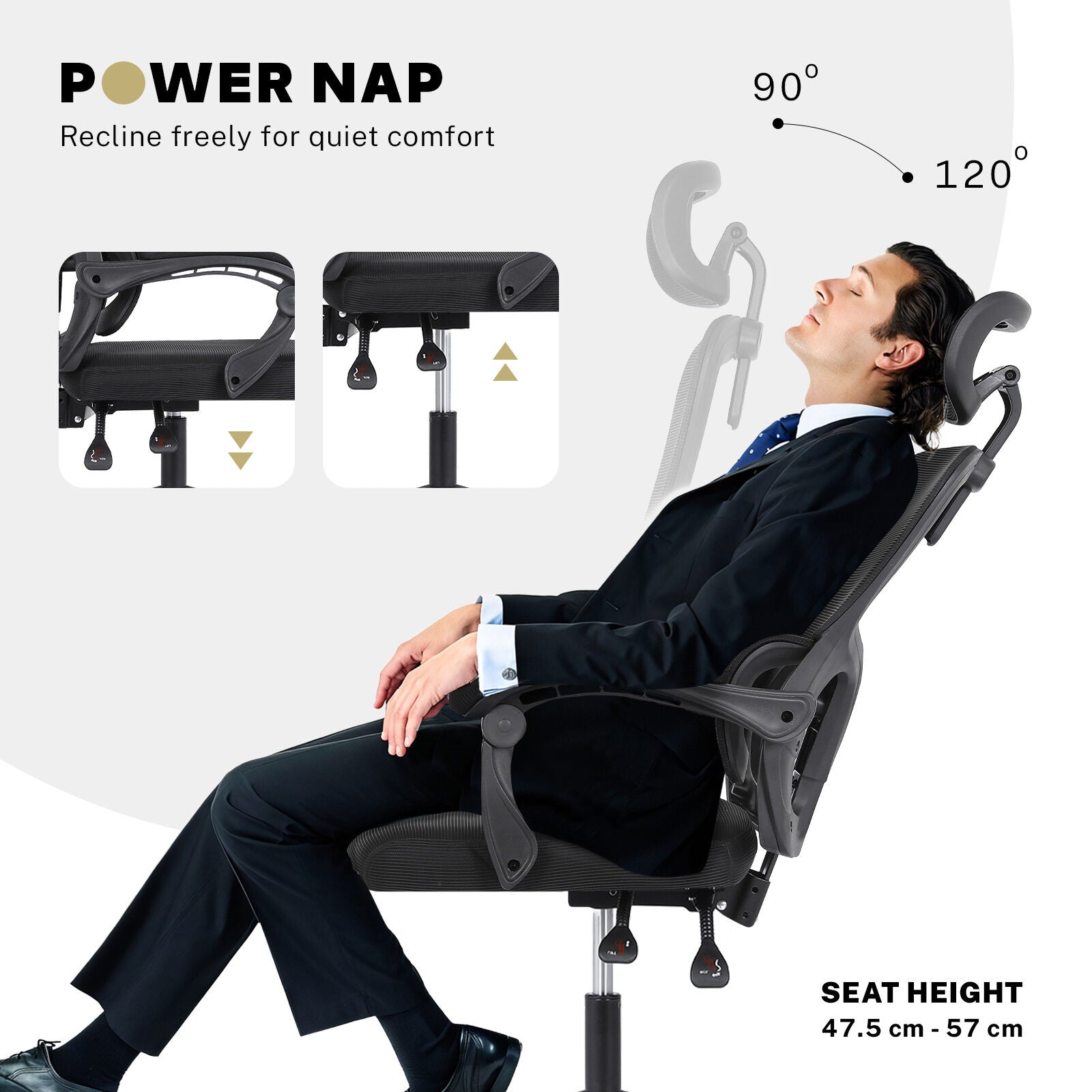 The Axis Adaptive Reclining Command Chair | Black Office Seat