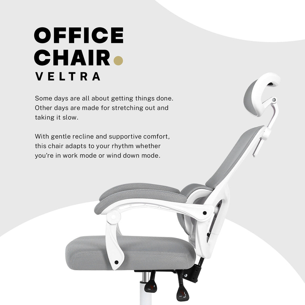 The Axis Adaptive Reclining Command Chair | Grey Office Seat