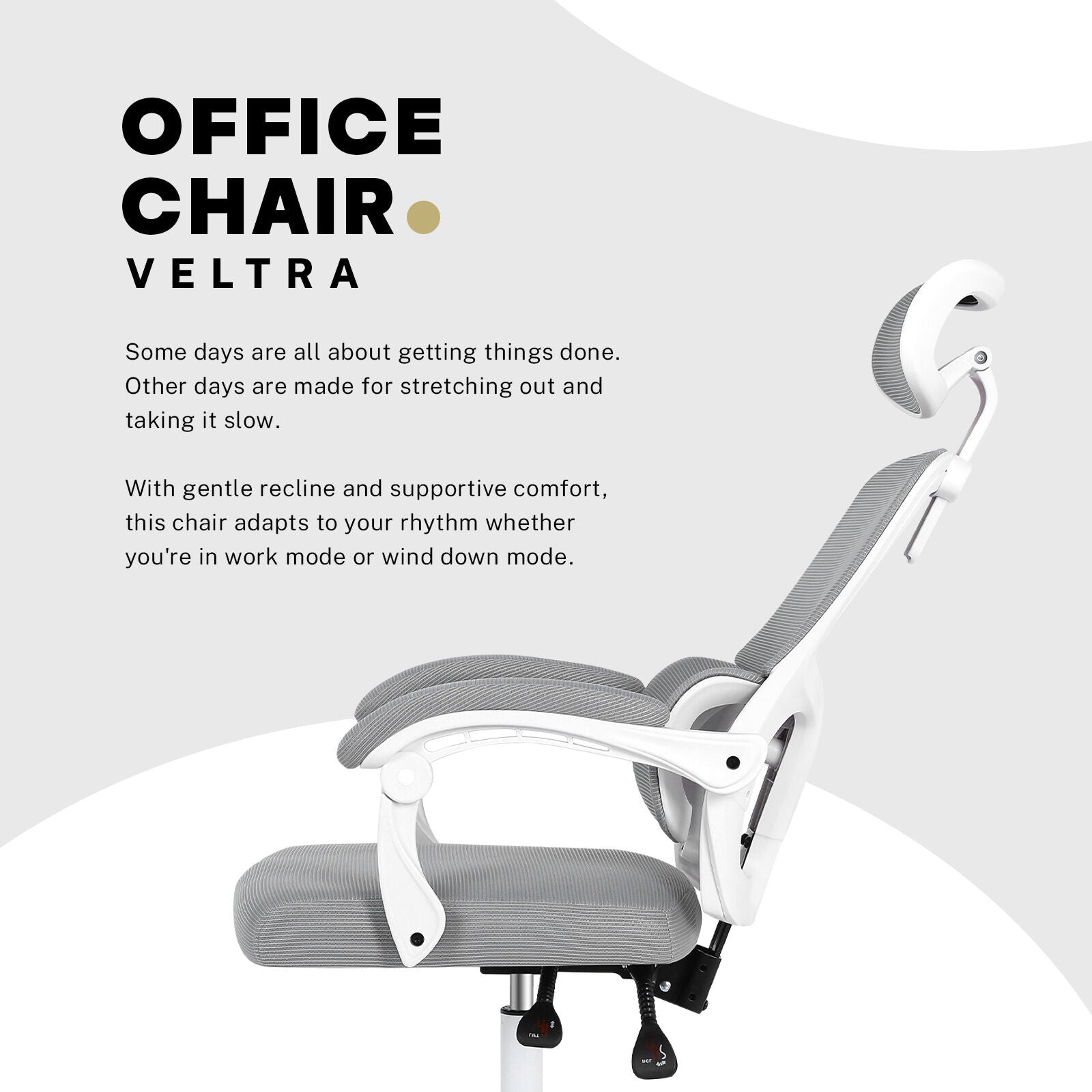 The Axis Adaptive Reclining Command Chair | Grey Office Seat