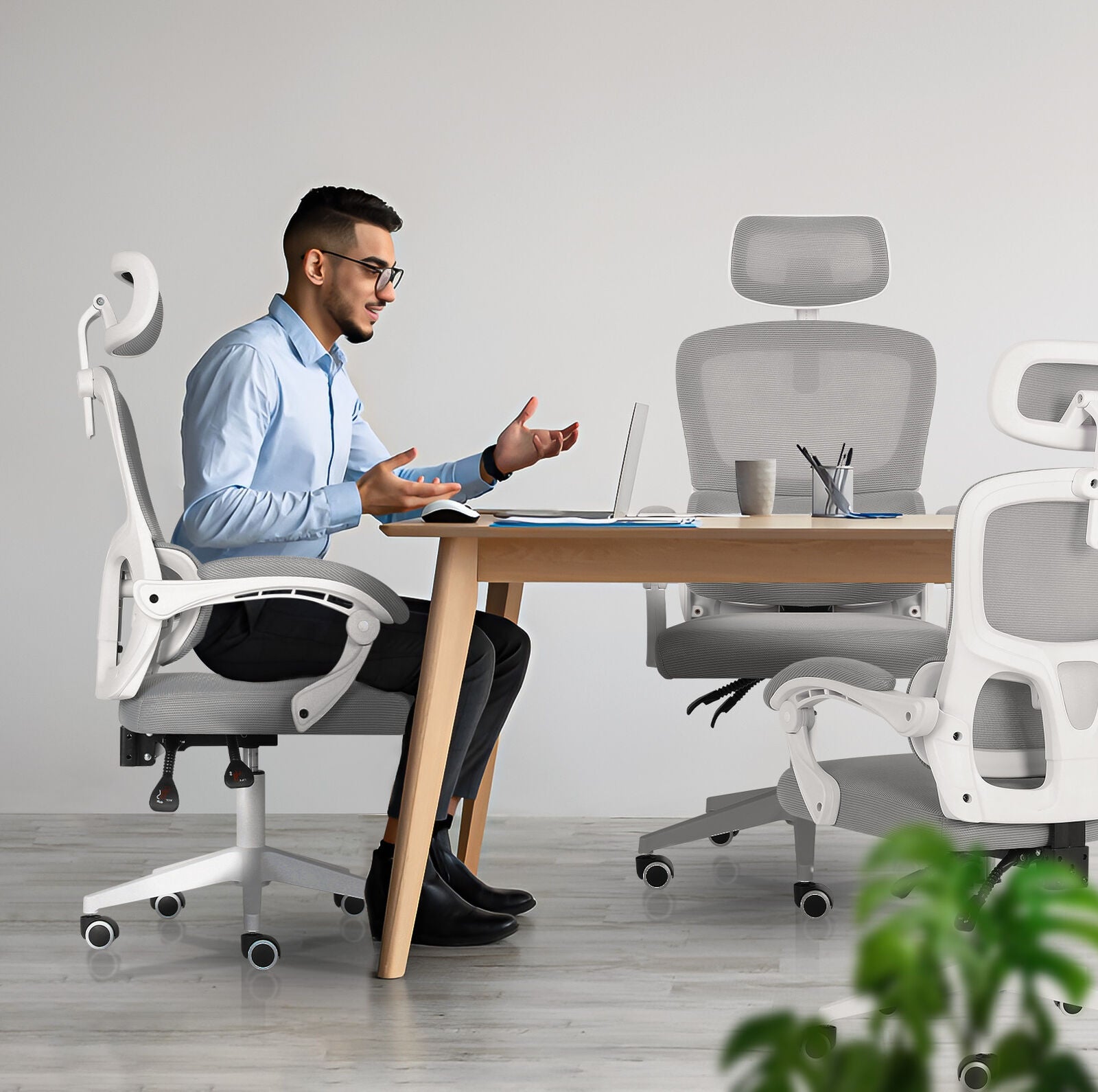 The Axis Adaptive Reclining Command Chair | Grey Office Seat