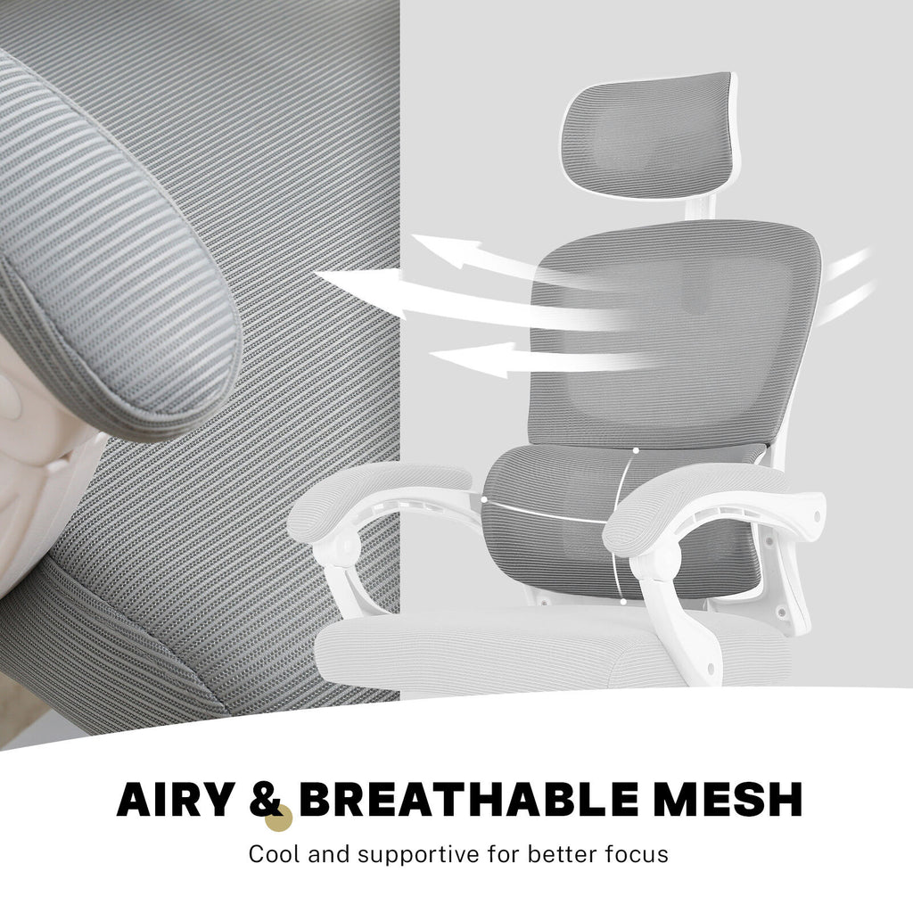 The Axis Adaptive Reclining Command Chair | Grey Office Seat