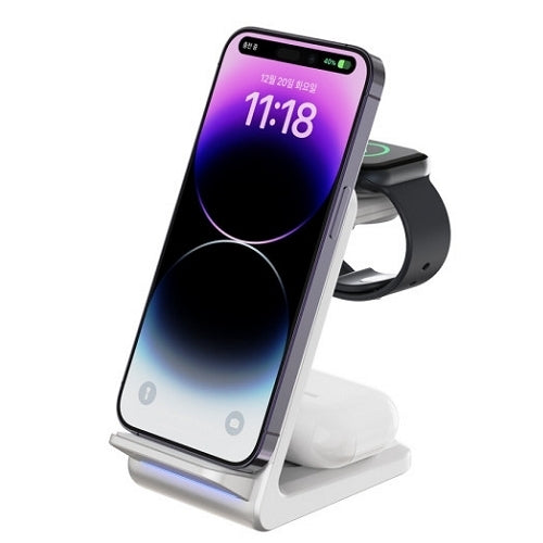 Aura 4-in-1  White Wireless Charging Hub
