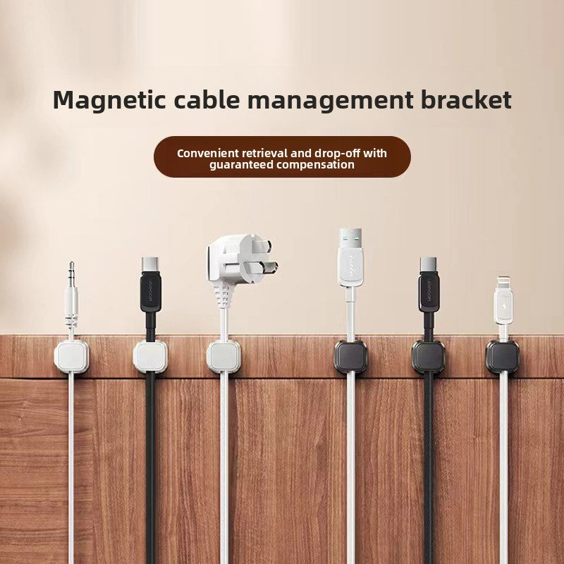 Flux Magnetic Desk Cord Organiser | Black 6-Pack